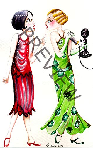 317x500 lady mary and lady edith from downton abbey handmade