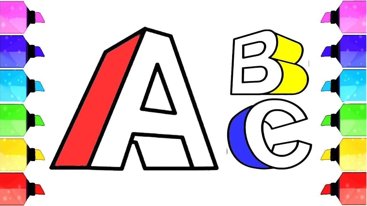 1280x720 How To Draw Letter A B C