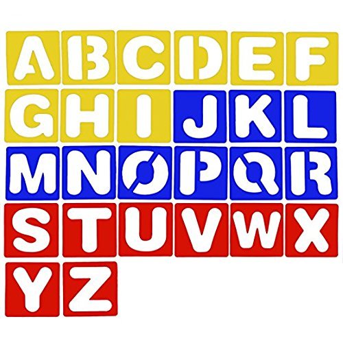 500x500 Plastic Abc Alphabet Letter Stencils Drawing Painting Stencils