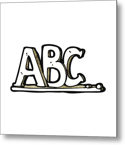 493x572 Cartoon Abc Letters Metal Print