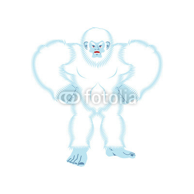 400x400 Yeti Angry Bigfoot Evil Abominable Snowman Aggressive Vector