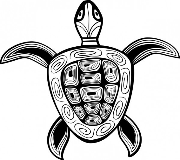 600x535 Aboriginal Turtle Drawing