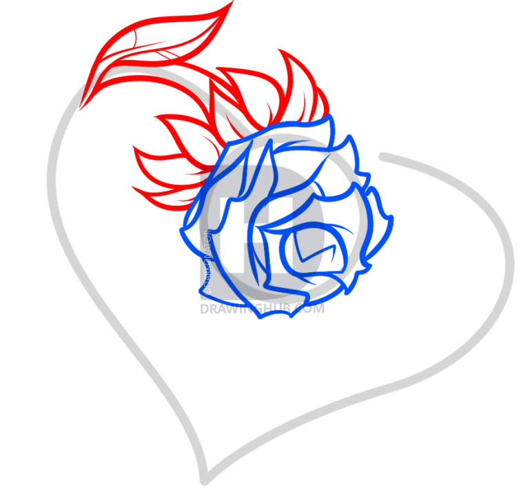 772x720 How To Draw Tattoo Love, Step