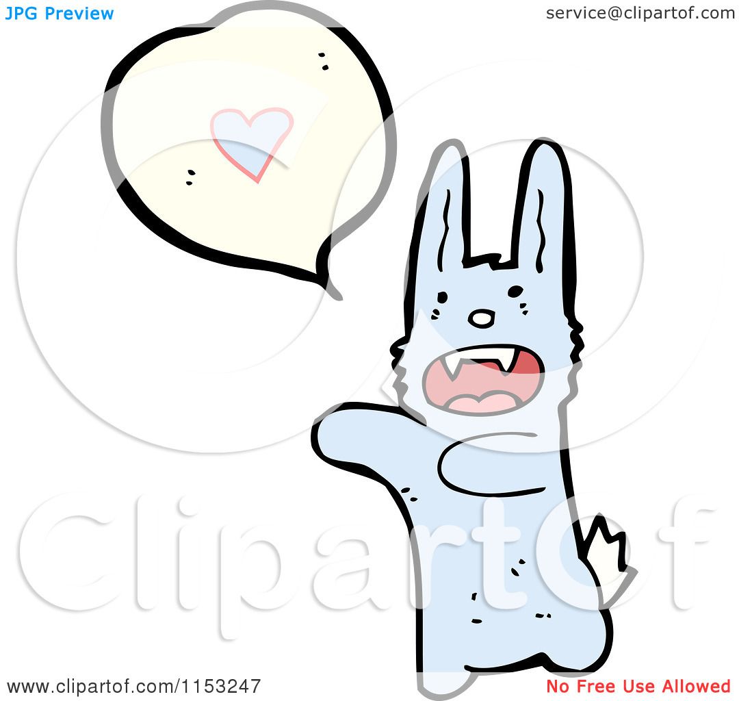 1080x1024 Cartoon Of A Blue Rabbit Talking About Love