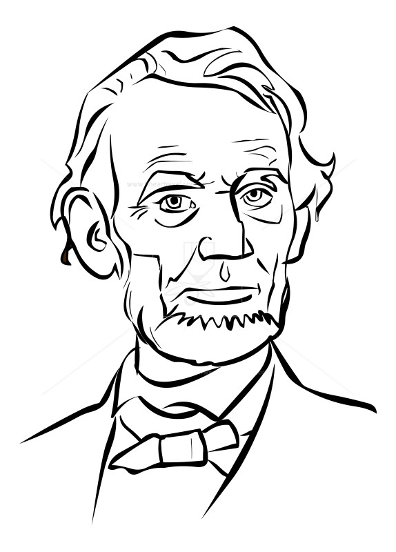574x800 Abraham Lincoln Drawing Free Vectors, Illustrations, Graphics