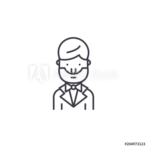 500x500 abraham lincoln linear icon concept abraham lincoln line vector