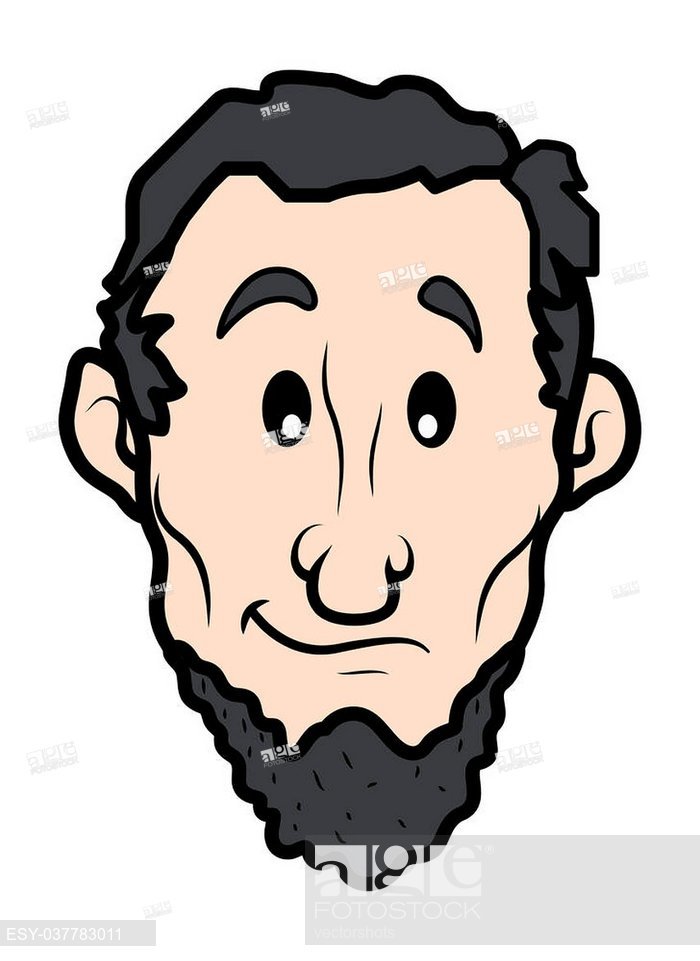 700x961 Drawing Art Of Cartoon Abraham Lincoln Character Vector