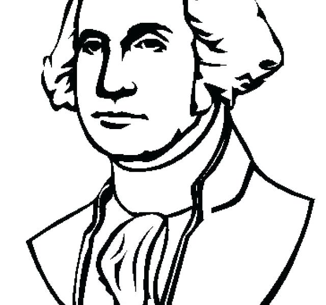 640x600 George Washington Coloring