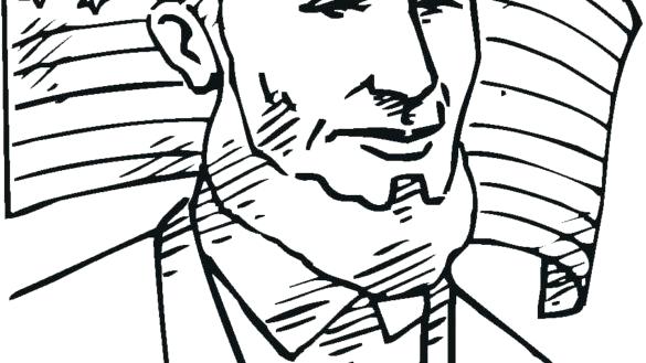 585x329 A Drawing Of Abraham Lincoln Silhouette Coloring