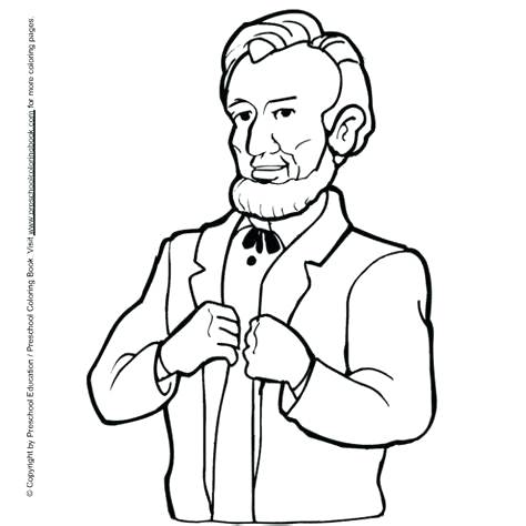 Abraham Lincoln With Hat Drawing | Free download on ClipArtMag