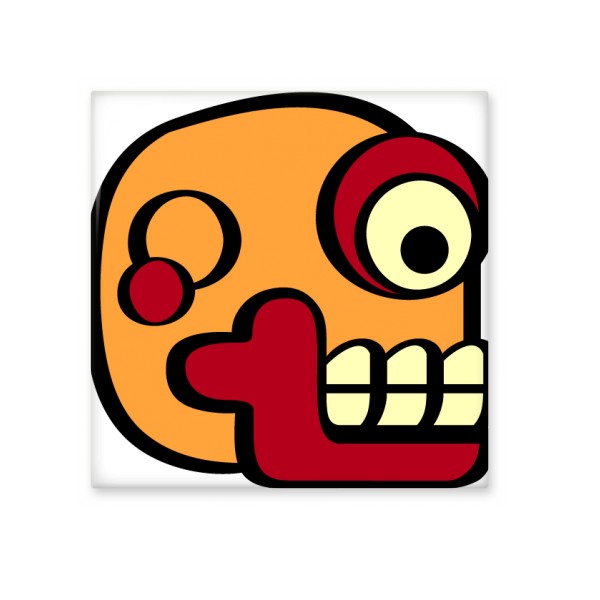 600x600 Indian Abstract Art Drawing Skull Ceramic Bisque Tiles Bathroom