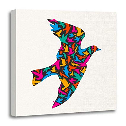 425x425 Emvency Canvas Prints Square Inches Colorful