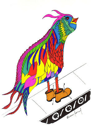 293x400 Original Art Signed Ink Drawing