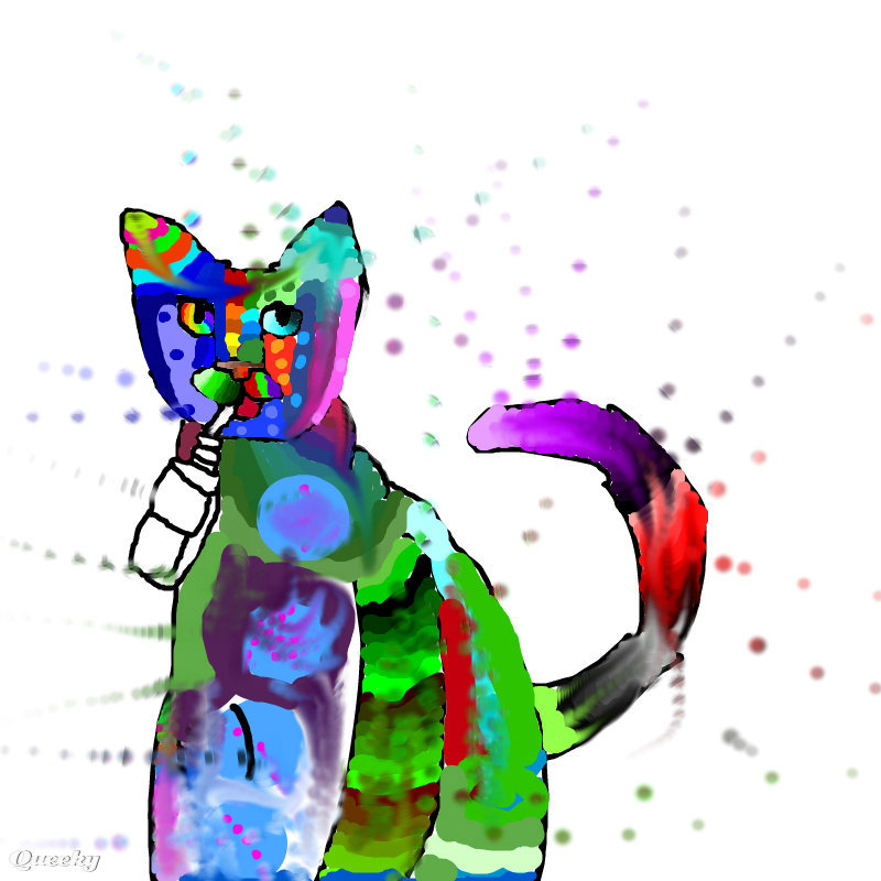 800x800 Abstract Cat An Abstract Speedpaint Drawing