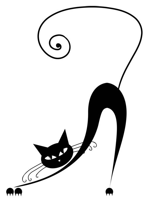 513x700 Abstract Cat Silhouette Drawings Cat Drawing, Cat Silhouette