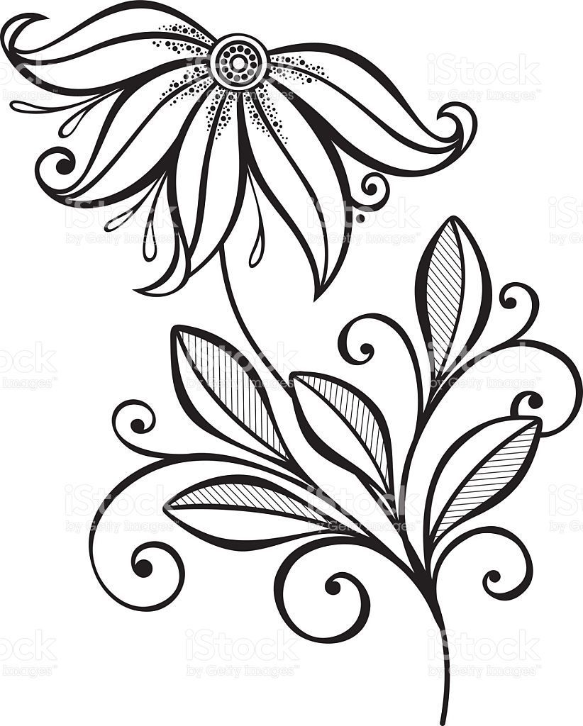 822x1024 Abstract Design Drawing Flower