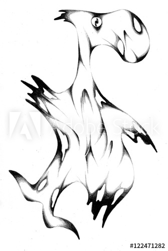 335x500 Abstract Drawing Black Pencil With Structure