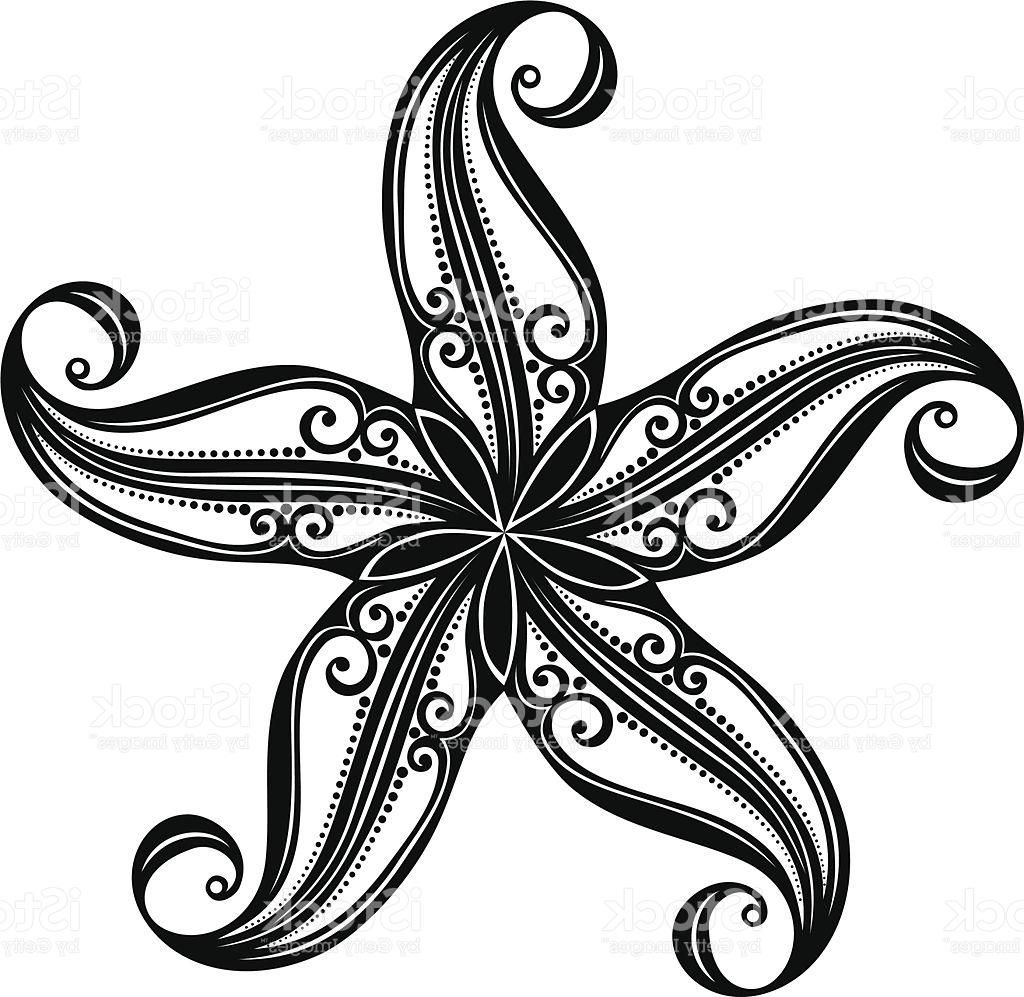 1024x997 Best Hd Black And White Abstract Drawing Of Starfish Vector Images
