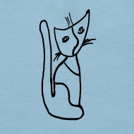 190x190 Cat Abstract Drawing Art Geometry Baby Cap Spreadshirt