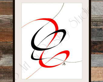 340x270 Abstract Drawing Etsy