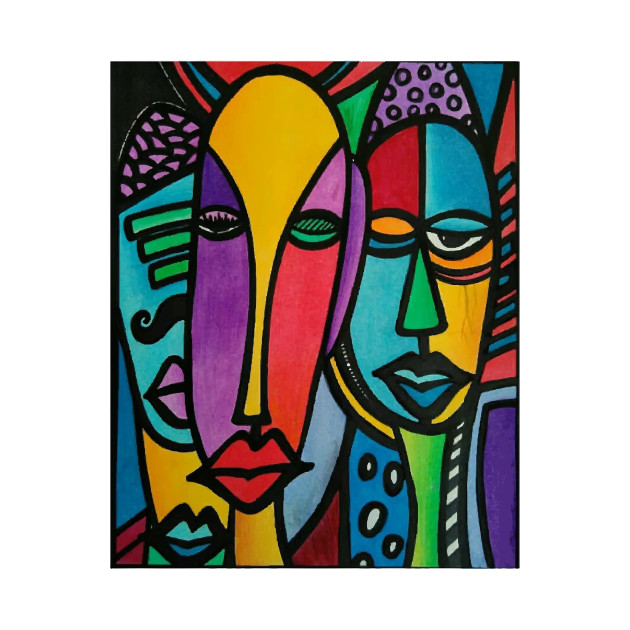 630x630 Abstract Art 'faces'