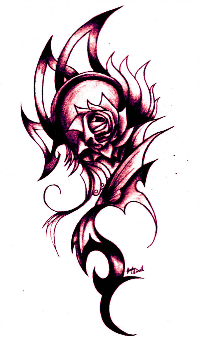 678x1179 Abstract Rose Pencil Drawing Edit