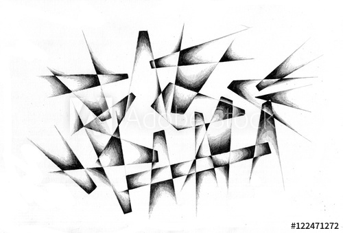 500x339 Abstract Drawing Black Pencil With Structure