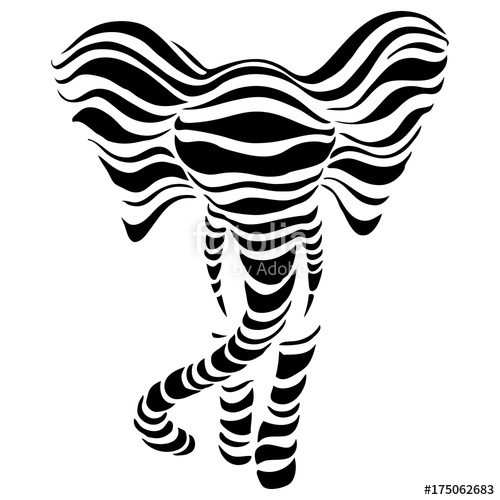 500x500 Abstract Silhouettes Of Elephant Stock Image And Royalty Free