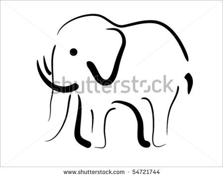 450x358 Abstract Vector Picture Of Black Elephant