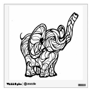307x307 Elephant Animals Cute Nursery Wall Decals Stickers Zazzle