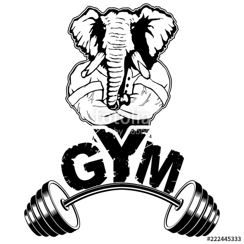 500x500 Vector Design For A Gym With An Abstract Image Of A Strong