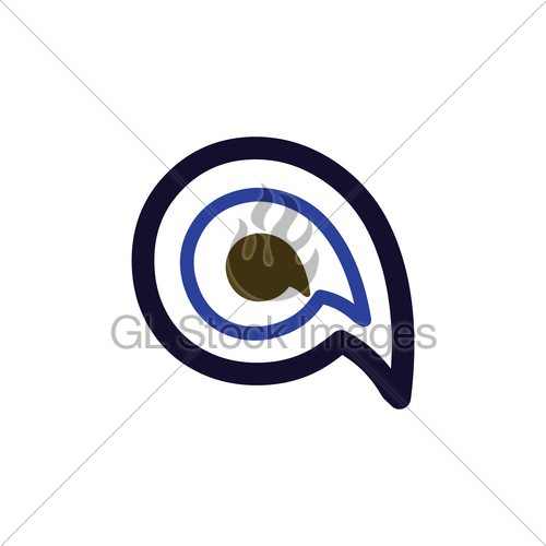 500x500 Eye Talk Line Abstract Letter Logo Design Gl Stock Images