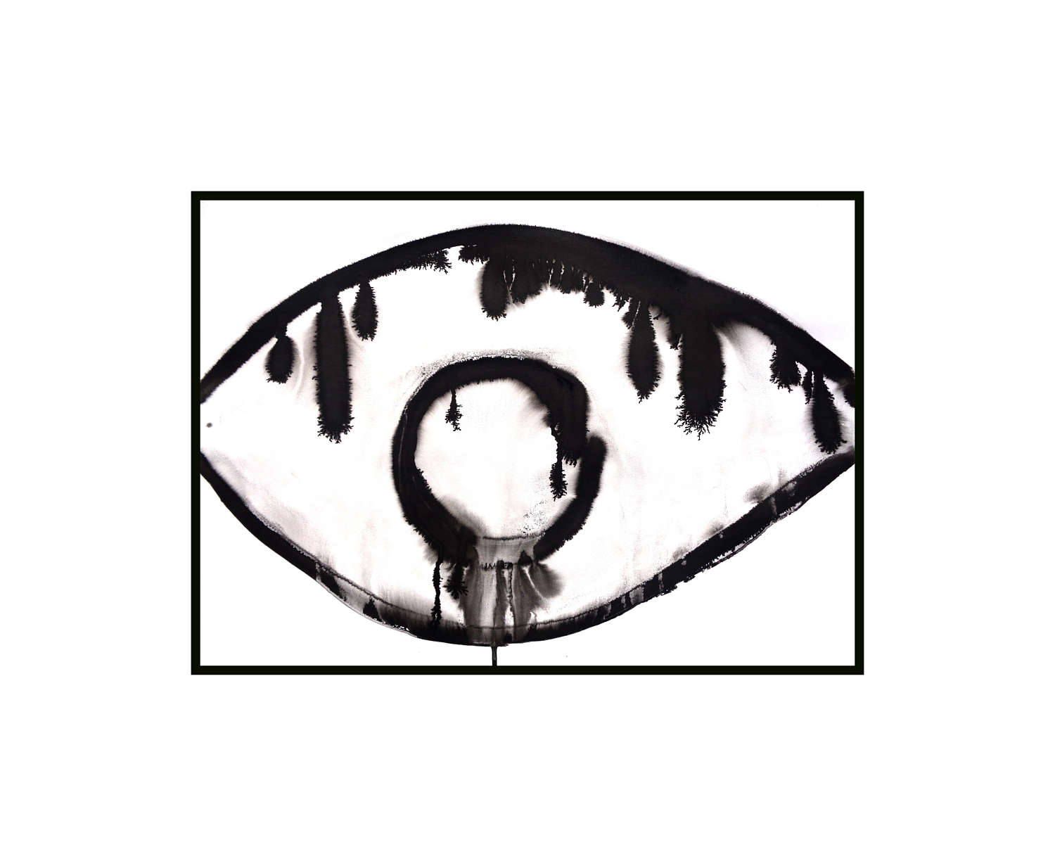 1500x1231 Ink Painting Abstract Black And White Contemporary Minimalist Etsy