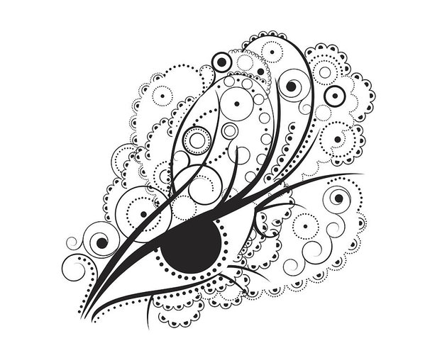 599x498 One Abstract Eye With The Eyelashes Art Print