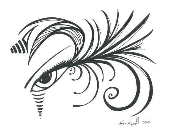570x428 Original Art Black And White Abstract Eye