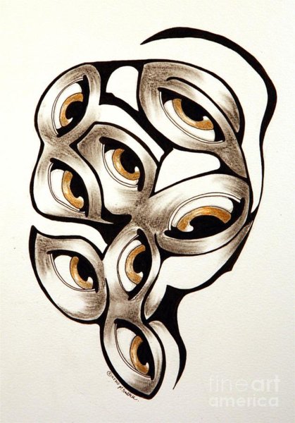 419x600 Abstract Eye Drawings