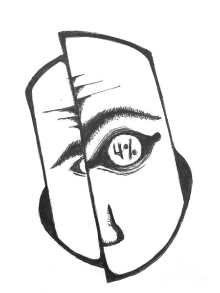 450x600 Black And White Abstract Face Drawings