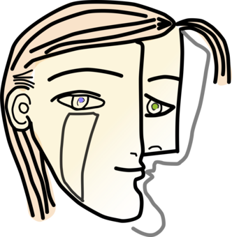 332x340 Cubism Drawing Face, Picture