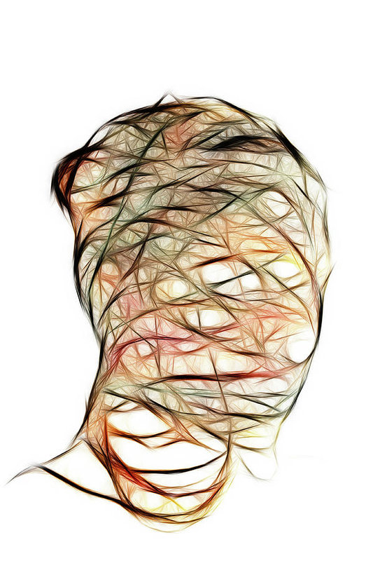 533x800 Abstract Face Art Print