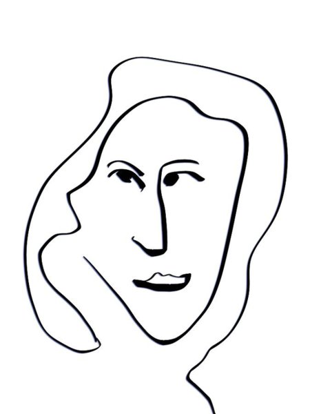 450x600 Abstract Face Drawings