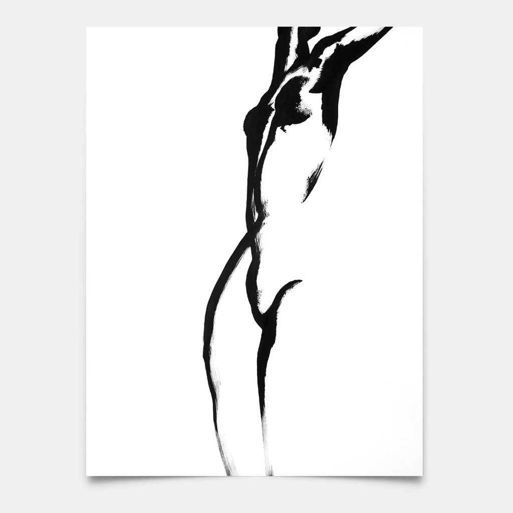 1024x1024 Abstract Painting Of A Woman Figure Poster Print Sodoma Art Shop