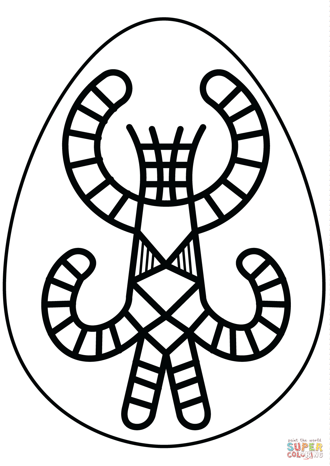 1062x1500 Abstract Egg Drawing And Easter Egg With Abstract Figure Coloring