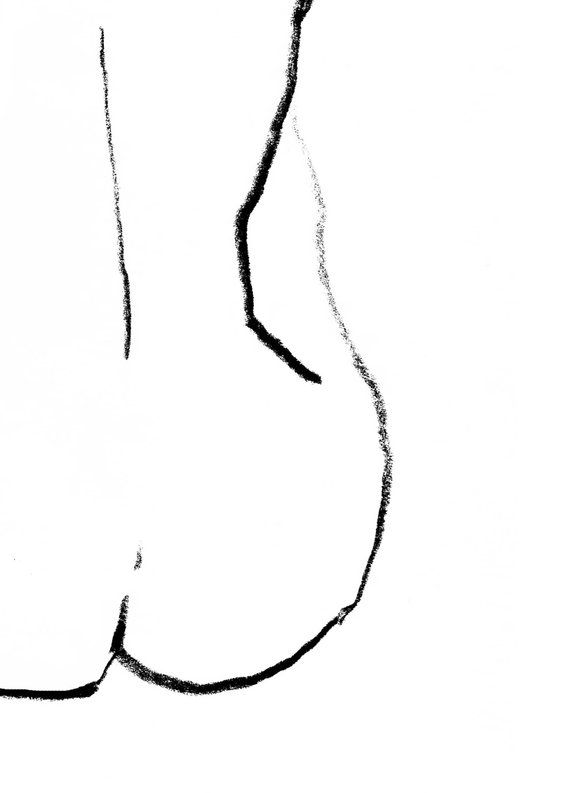 570x793 Abstract Figure Drawing Original Art Minimal Line Illustration