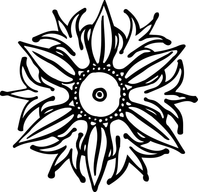 680x661 Abstract Flower Clipart