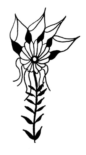 335x600 Abstract Flowers Drawings