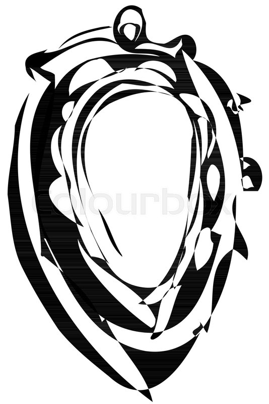534x800 Black And White Vector Sketch Abstract Stock Vector Colourbox