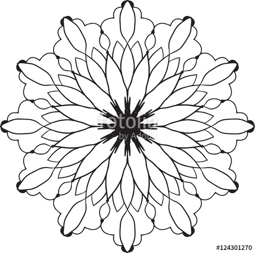 500x495 Abstract Flower Drawing Design Element Pattern Stock Image