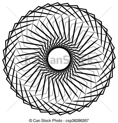 450x470 Abstract Geometric Spiral Element With Intersecting Lines