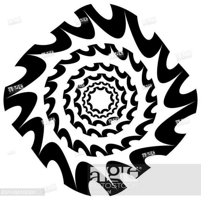 701x700 Circular, Radiating Element Abstract Monochrome Geometric Graphic
