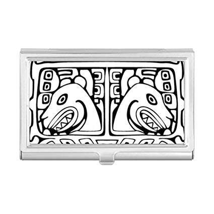 425x425 Indian Abstract Line Drawing Totem Pole Face Business